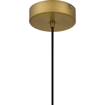 Aero 1 Light Mini Pendant, Aged Brass/Clear/Opal