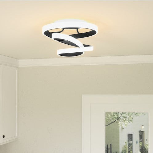 Quoizel Aviva LED Semi-Flush Mount, Matte Black - PCAVI1713MBK