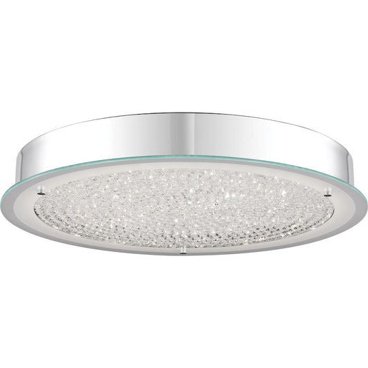 Blaze Round Flush Mount, Polished Chrome