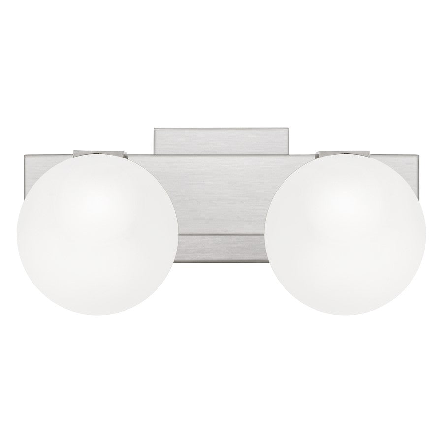 Quoizel Clements 2 Light Bath Vanity, Brushed Nickel - PCCMT8515BN