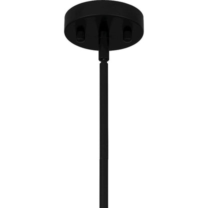 Dion 6 Light Pendant, Matte Black/Clear Crystal Glass