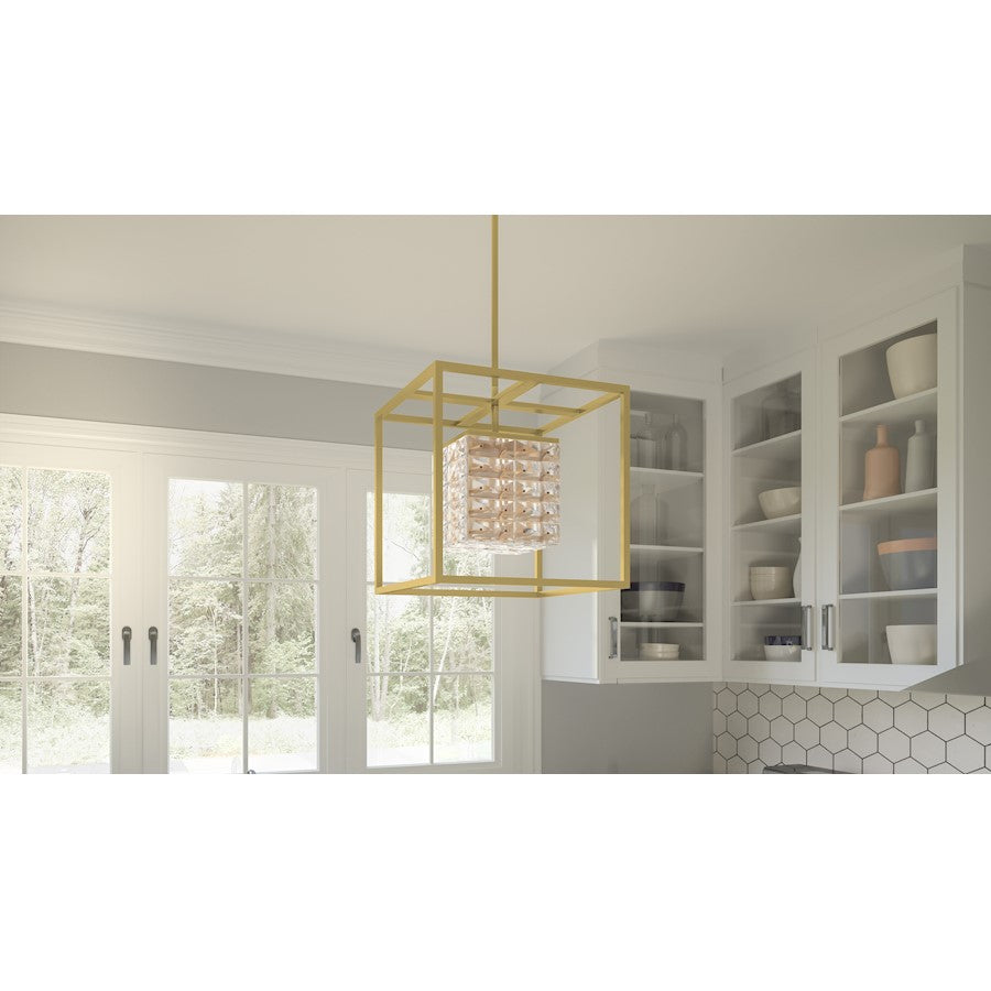 Quoizel Dazzle LED Pendant, Soft Gold/Clear Glass Crystal - PCDZ2812SGD