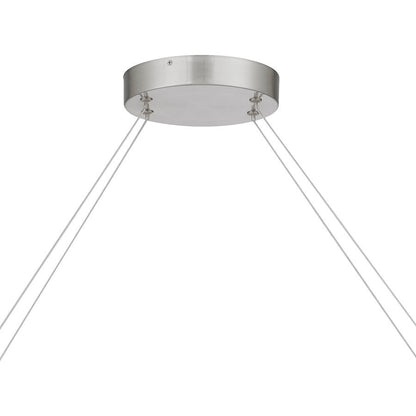 Enzo 5 Light Chandelier Light, Brushed Nickel/Opal Etched