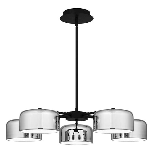 Gabriel Chandelier, Matte Black/Metal Shade