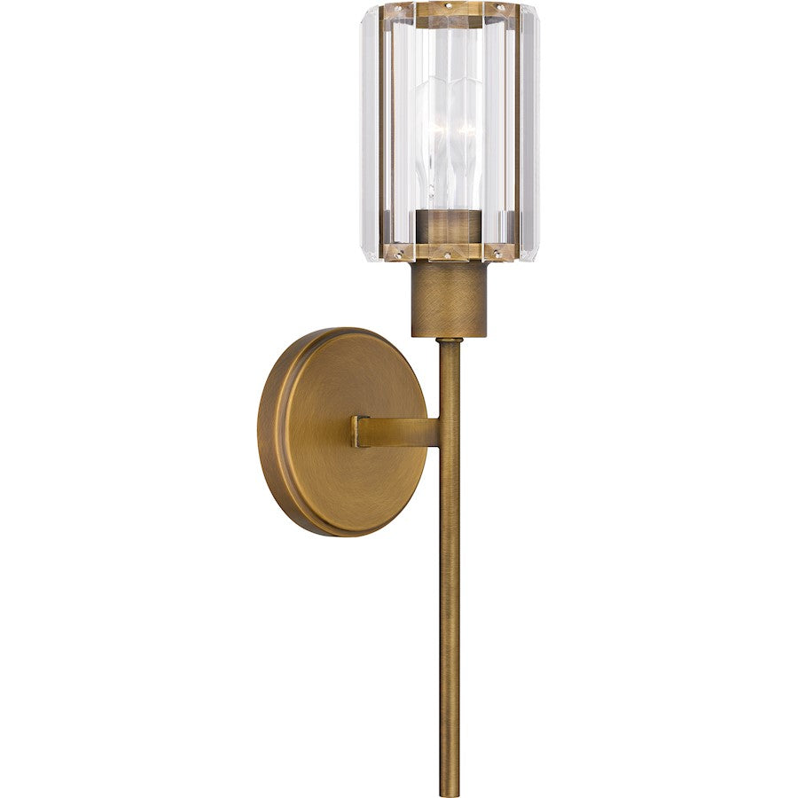 Quoizel Isla 1 Light Wall Sconce, Brass/Clear Beveled Crystal - PCILA8605WS