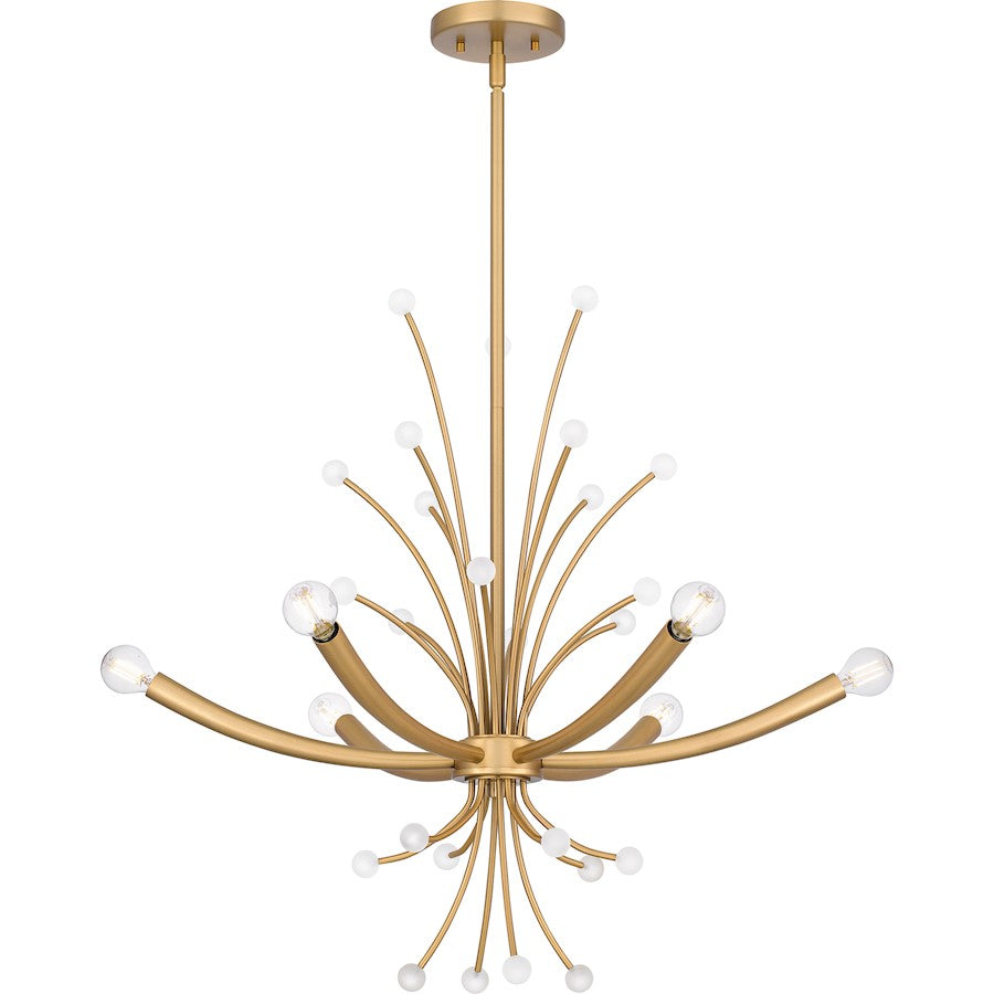 Quoizel Kiera 6 Light Chandelier, Brushed Weathered Brass - PCKIE5029BWS