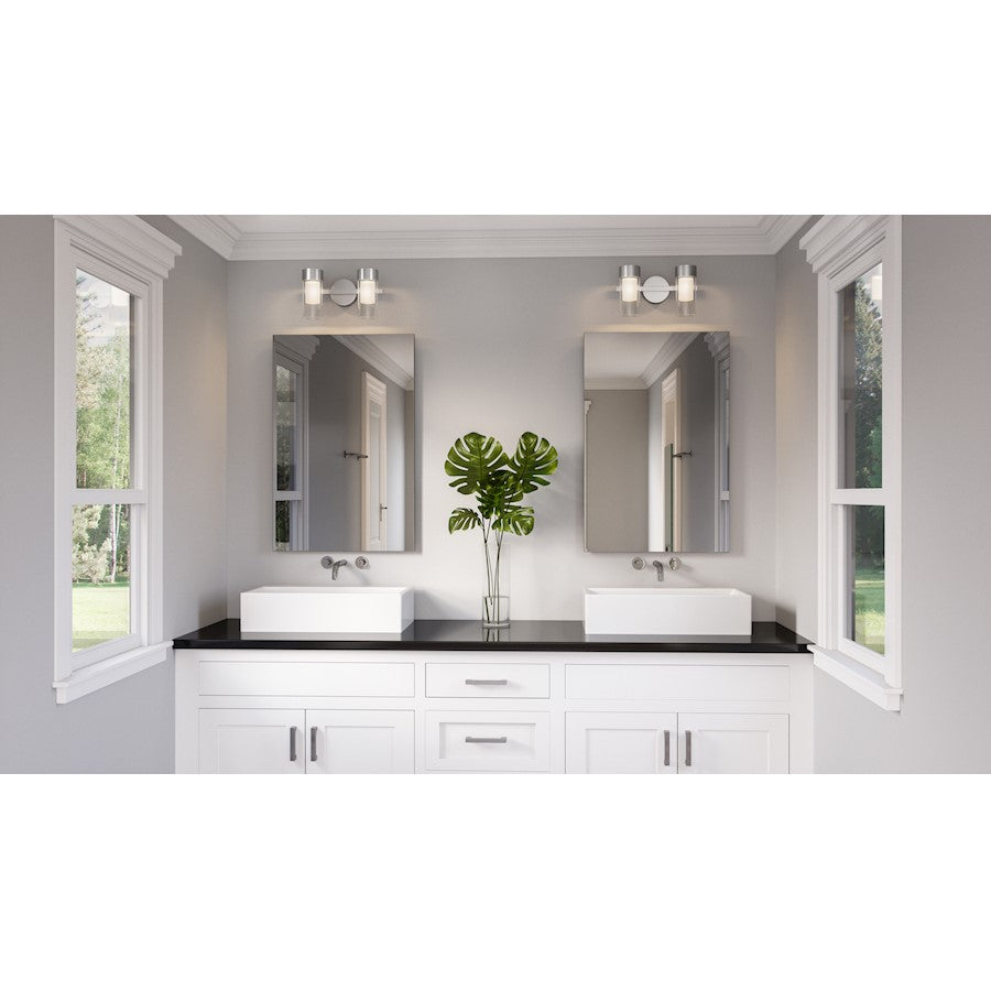 Quoizel Logan 13" Bath Vanity, Brushed Nickel - PCLOG8614BN