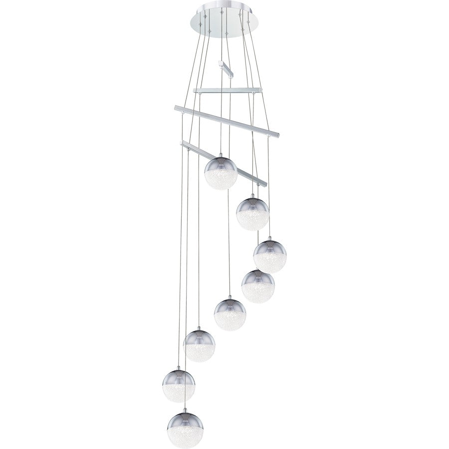 Quoizel Momentum Foyer LED Light Pendant, Chrome/Clear Crystal - PCMM5219C