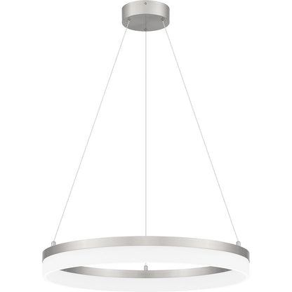 Cohen Pendant, Brushed Nickel/White Acrylic