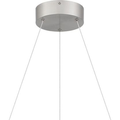 Cohen Pendant, Brushed Nickel/White Acrylic