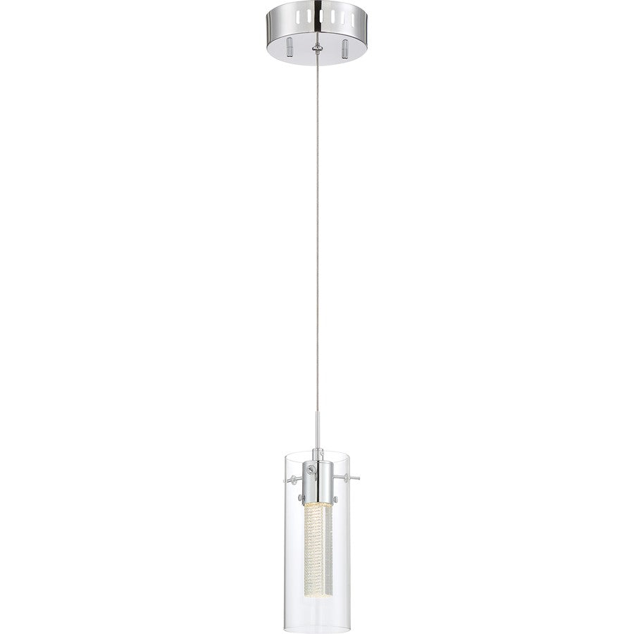 Platinum Collection Radiance Mini Pendant, Polished Chrome