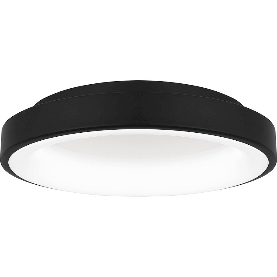 Stanton Flush Mount, Matte Black/White Acrylic