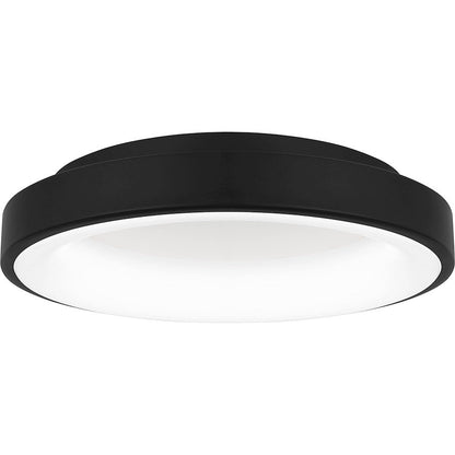 Stanton Flush Mount, Matte Black/White Acrylic