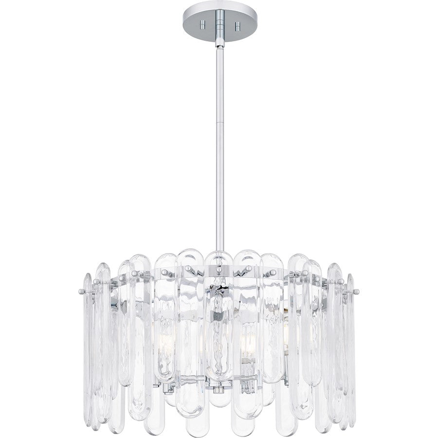 Quoizel Stiles 5 Light Pendant, Polished Chrome/Clear Beveled - PCSTI2820C