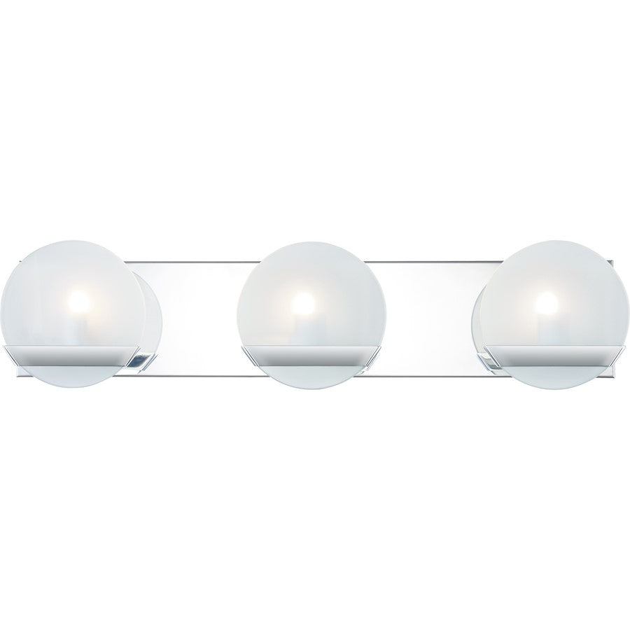 Tyleigh 3 Light Bath Vanity, Polished Chrome