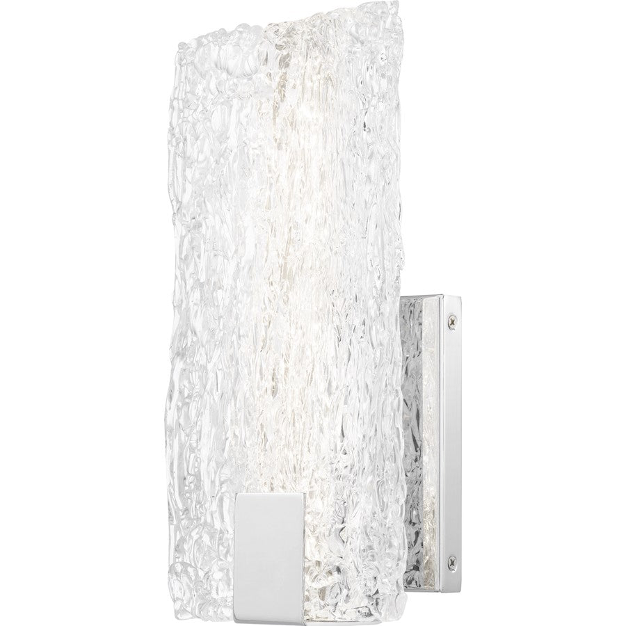 Platinum Winter Wall Sconce, Polished Chrome