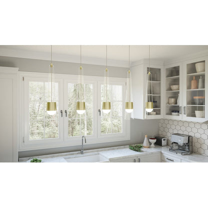 Quoizel Zia Chandelier, Satin Gold/Clear - PCZIA539SD