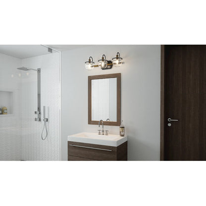 Quoizel Phoenix 3 Light Bath Vanity, Matte Black - PHX8622MBK