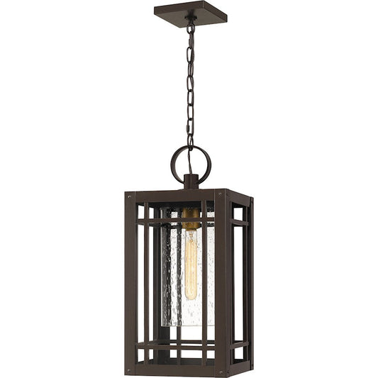 Pelham 1 Light Outdoor Hanging Lantern, Western Bronze