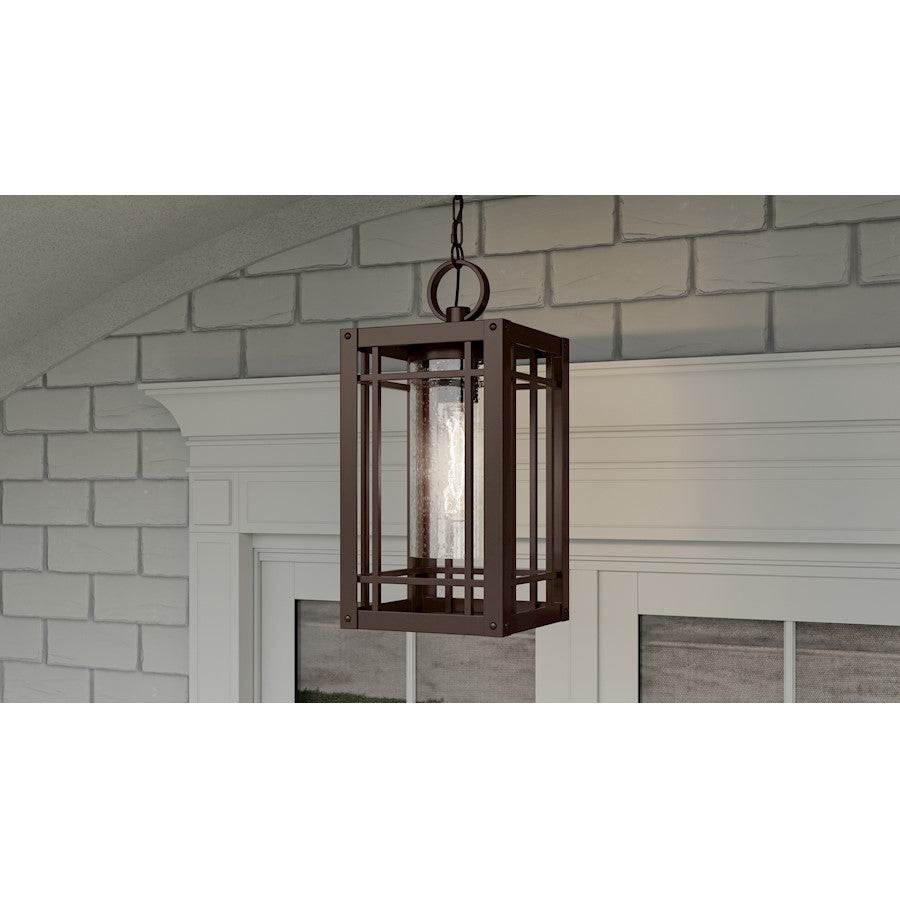 Pelham 1 Light Outdoor Hanging Lantern, Western Bronze