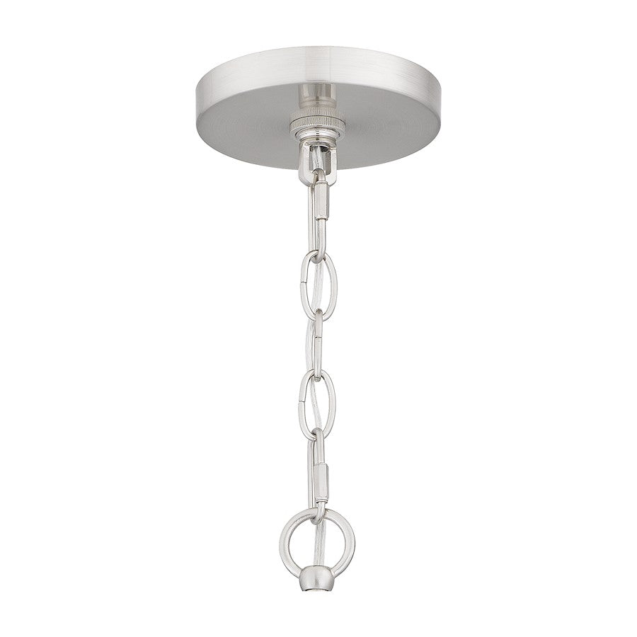 Prescott 1 Light Mini Pendant, Brushed Nickel/Clear