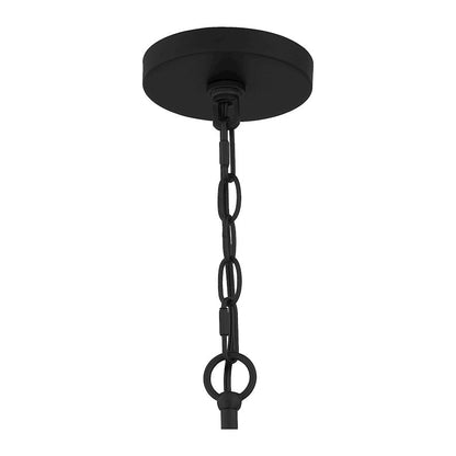 Prescott 1 Light Mini Pendant, Matte Black/Clear