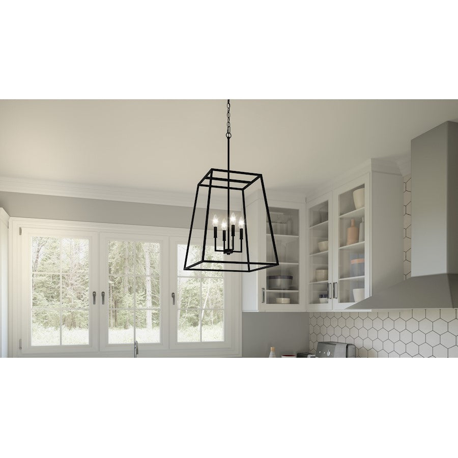 Quoizel Prescott 4 Light Pendant, Brushed Nickel - PRC2818BN