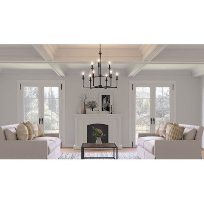 Quoizel Prescott 3 Light Chandelier, Brushed Nickel - PRC5016BN