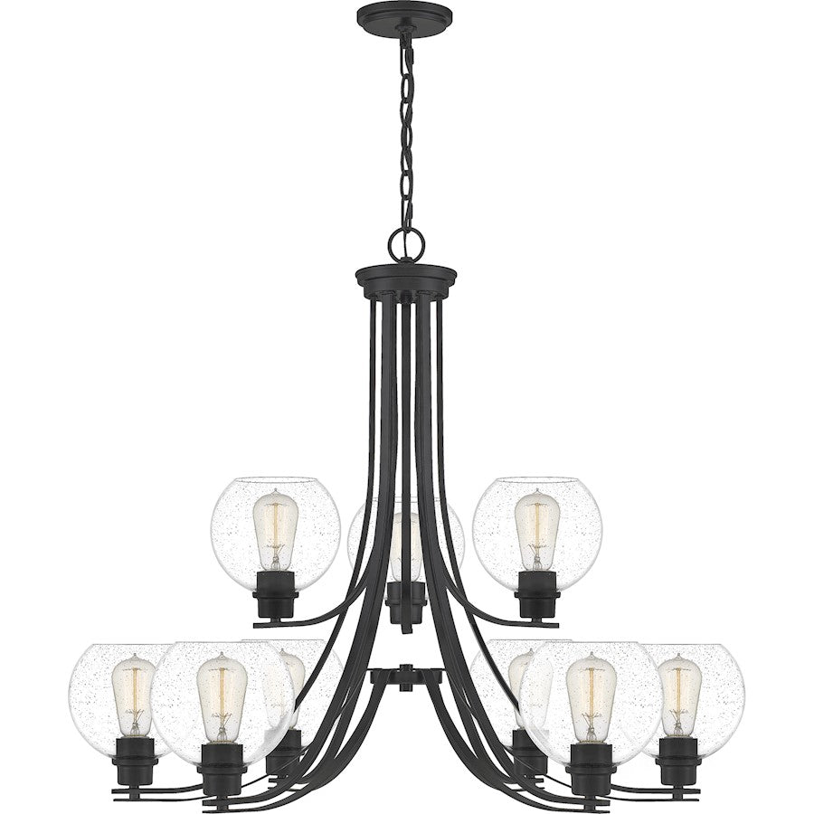 Quoizel Pruitt 5 Light Chandelier, Brushed Nickel/Seedy - PRUS5026BN