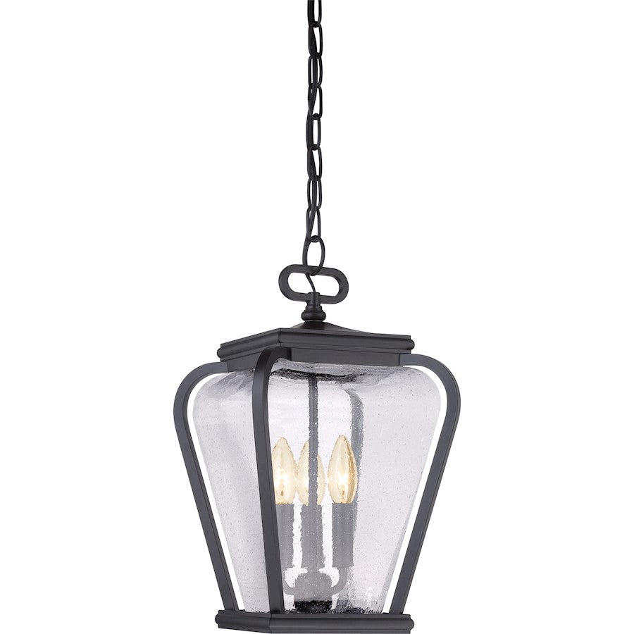 Province 3 Light Mini Pendant, Mystic Black/Clear Seeded