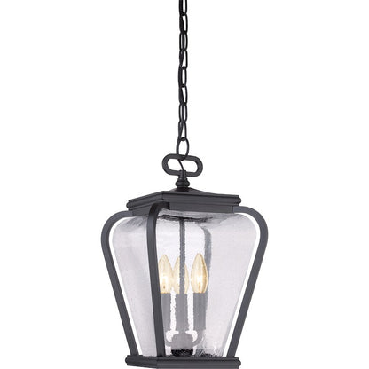 Province 3 Light Mini Pendant, Mystic Black/Clear Seeded