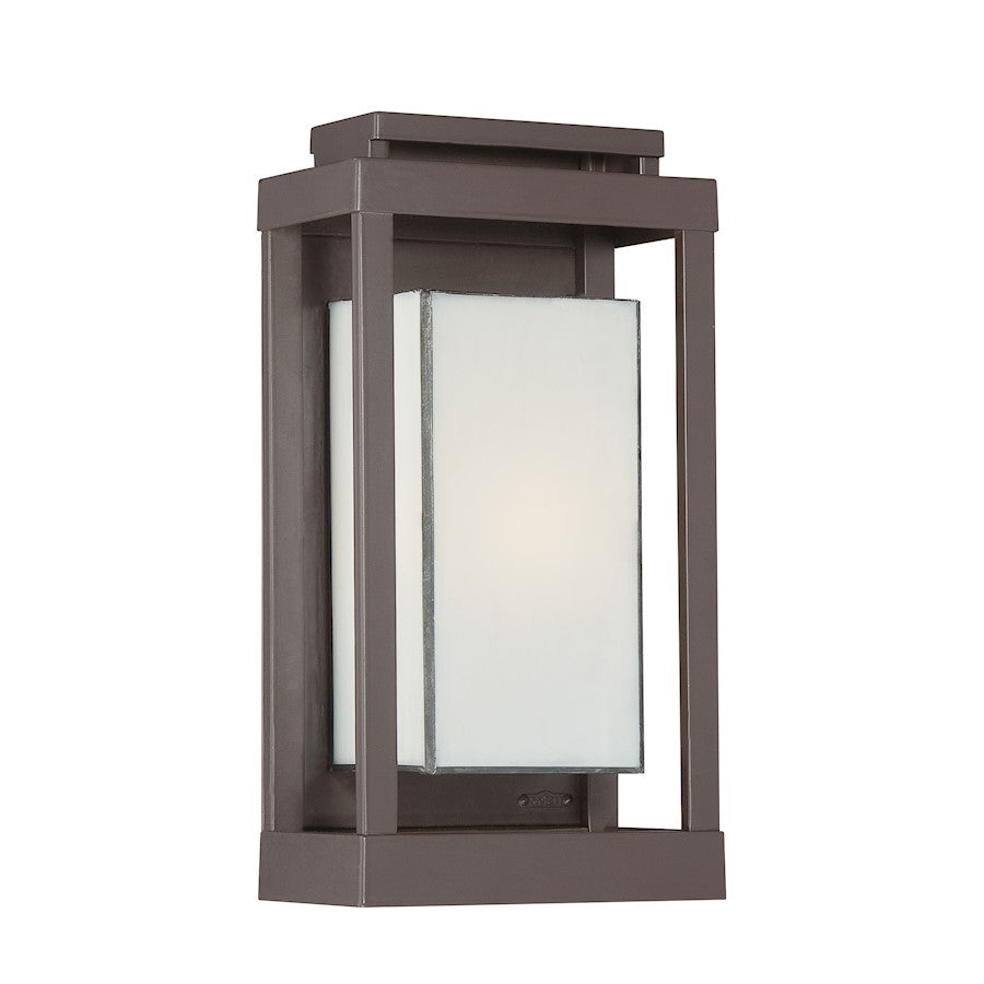 1 Light Powell Small Outdoor Wall Lantern, Western Bronze