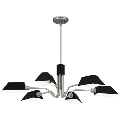 Sienna 6 Light Chandelier, Metal Shade