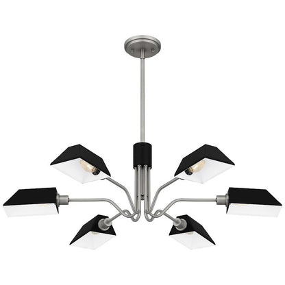 Sienna 6 Light Chandelier, Metal Shade