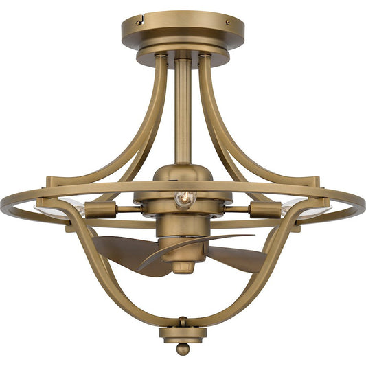 Harvel 4 Light Fan Light, Weathered Brass