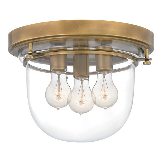 Quoizel Flush Mount 3 Light Flush Mount, Weathered Brass - QFL5287WS