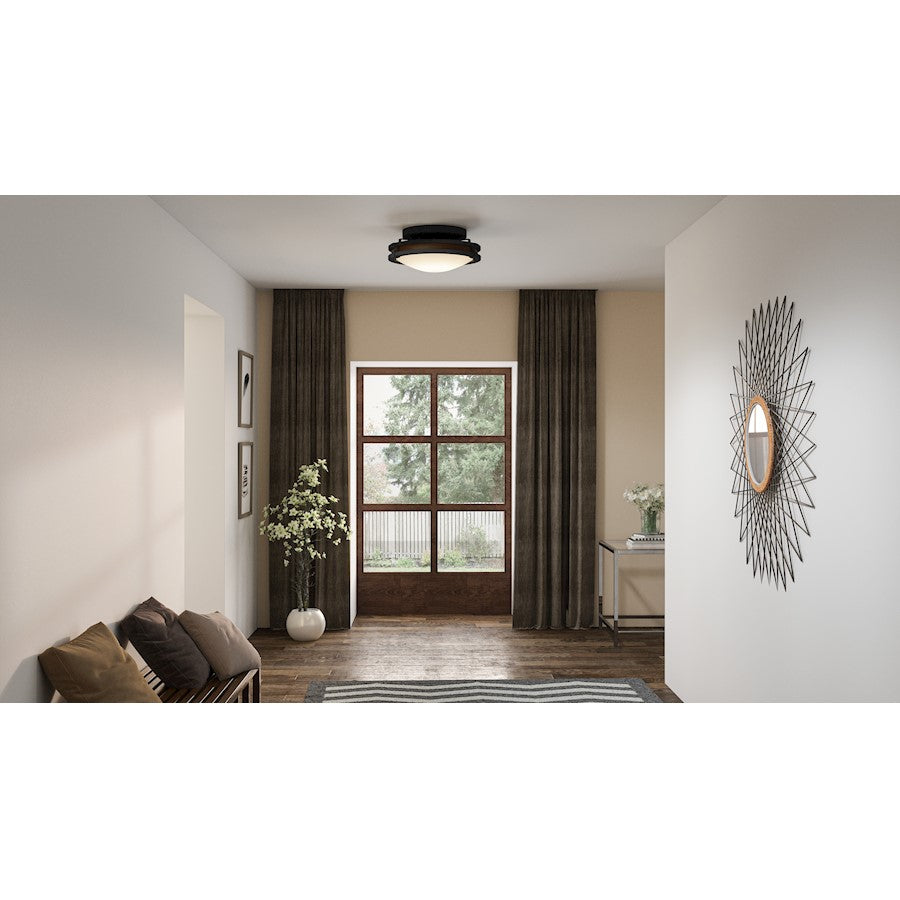 Quoizel Gainsborough 3 Light Flush Mount, Iron/Etched White - QFL5610NI