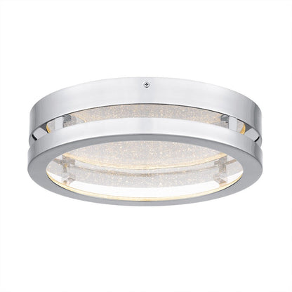 Sylvia LED Flush Mount, Polished Chrome/Clear Bubble