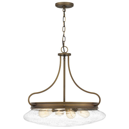 Tucker 4 Light Pendant, French Bronze/Clear Seeded