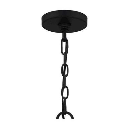 Tansy 4 Light Pendant, Matte Black/Clear