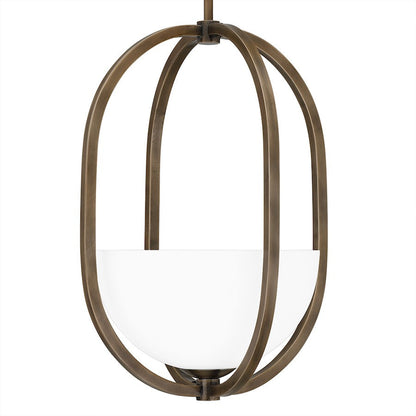 Calluna 1 Light Pendant, Statuary Bronze/Opal Etched