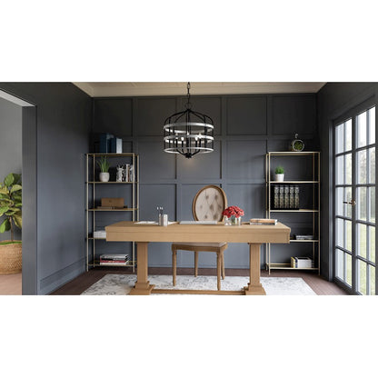 Avignon 5 Light Pendant, Matte Black