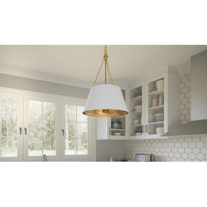 Quoizel Aberdale 4 Light Pendant, Matte Black/Metal - QP5597MBK