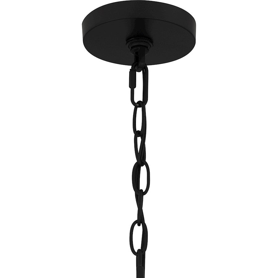 Newfoundland 2 Light Pendant, Matte Black/Rope