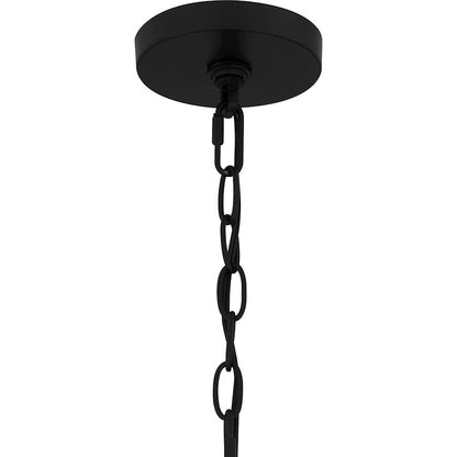 Newfoundland 2 Light Pendant, Matte Black/Rope