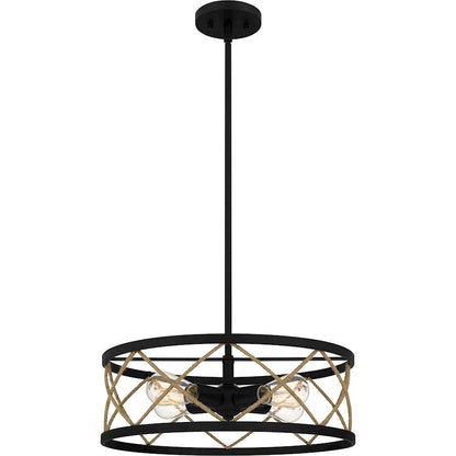 Cedar Park 4 Light Pendant, Matte Black