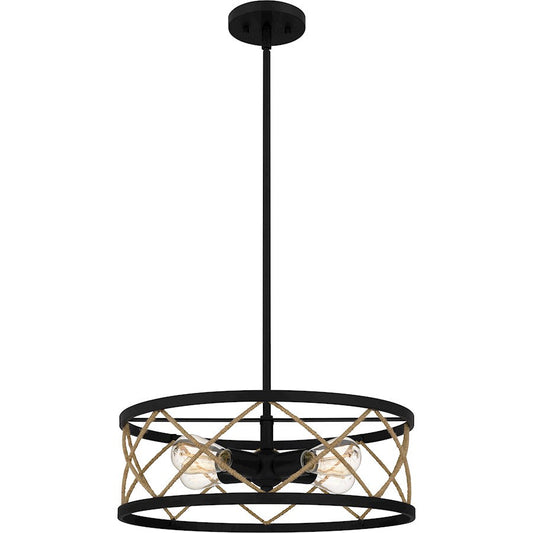 Cedar Park 4 Light Pendant, Matte Black