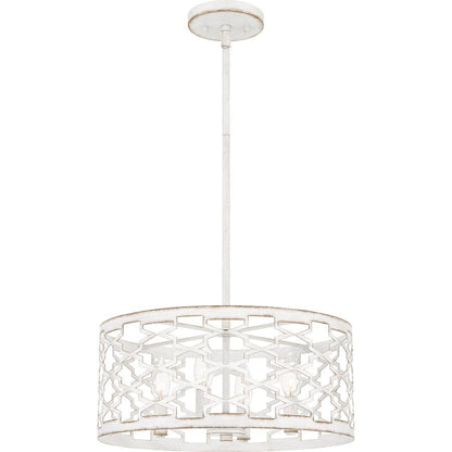 Dalia 4 Light Pendant, Antique White/Metal