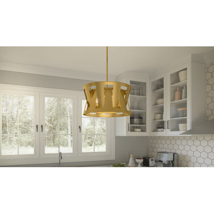 Quoizel Sage 3 Light Pendant, Soft Gold/Metal - QP5640SGD