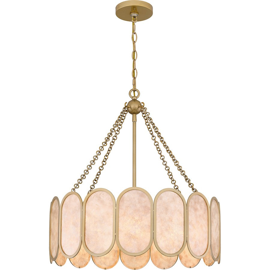 Amalia 4 Light Pendant, Light Gold/Mica